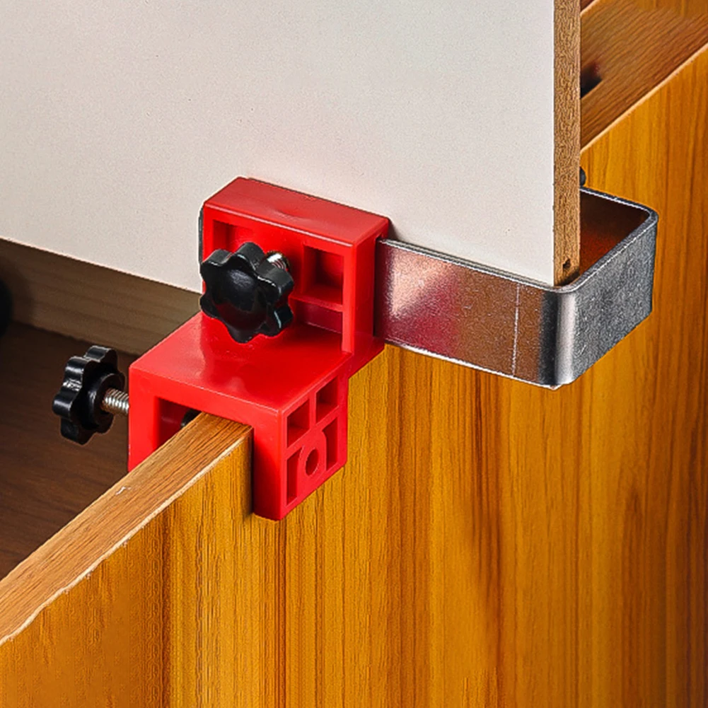 Drawer Panel Clamp with Handleless Adjustable Clips Providing Secure Fit and Precise Positioning for Furniture Installation