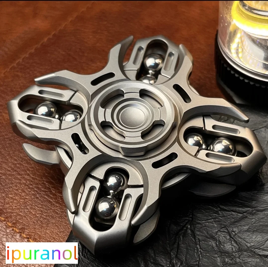 Oracle Tuning Fork EDC Fidget Spinner Crisp Sound Double-Sided Linkage Stress Relief Toy Metal Decompression Fingertip Gyro Gift