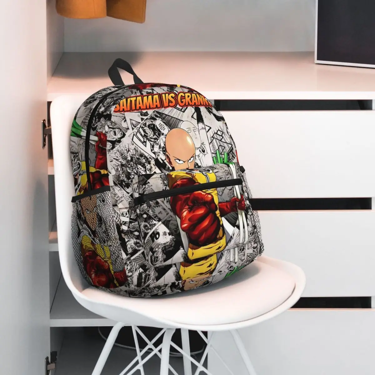 Hot-blooded Anime One Punch Man Student Backpack School Bag Hiking Travel Daypack for Boys Girls Bookbag Shoulder Bags