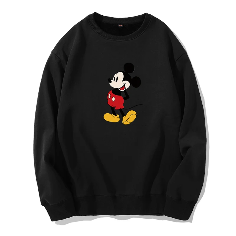 Mickey Mouse Cartoon Women\'s Round Neck Hoodie Disney Minnie Mouse Women\'s Loose Couple Hoodie