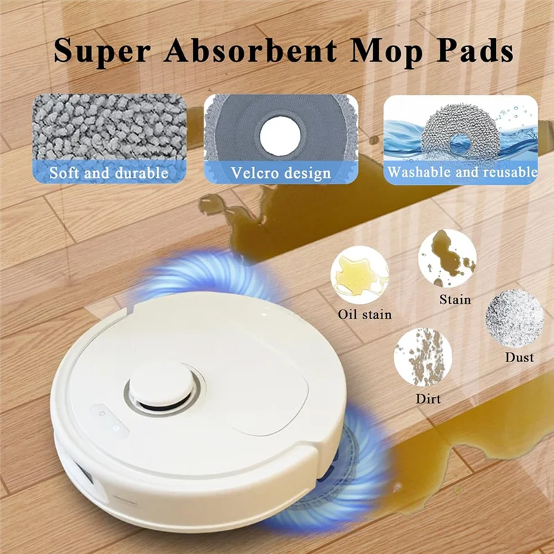 قطع غيار لـ Roborock Qrevo Master/Qrevo Slim جهاز آلي لتنظيف الأتربة فرش جانبية رئيسية مرشحات HEPA وسادات ممسحة أكياس الغبار
