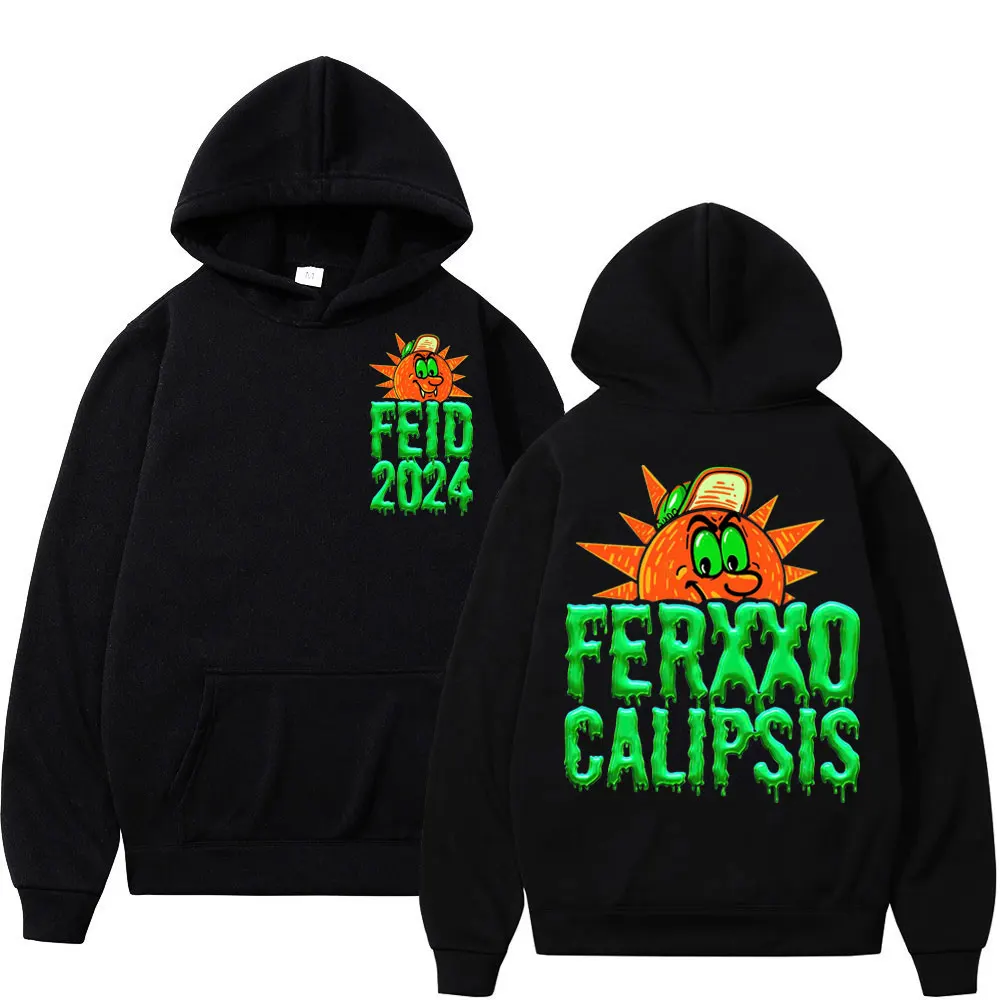 

Rapper Feid FerxxoCalipsis Tour 2024 Graphic Hoodie Men Women Fashion Hip Hop Pullovers Casual Long Sleeve Oversized Sweatshirts