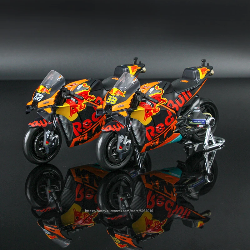 Maisto 1:18 2021 Red Bull KTM Factory Racing #33 Binder #88 Oliveira Licensed Simulation Alloy Motorcycle Model Collecti