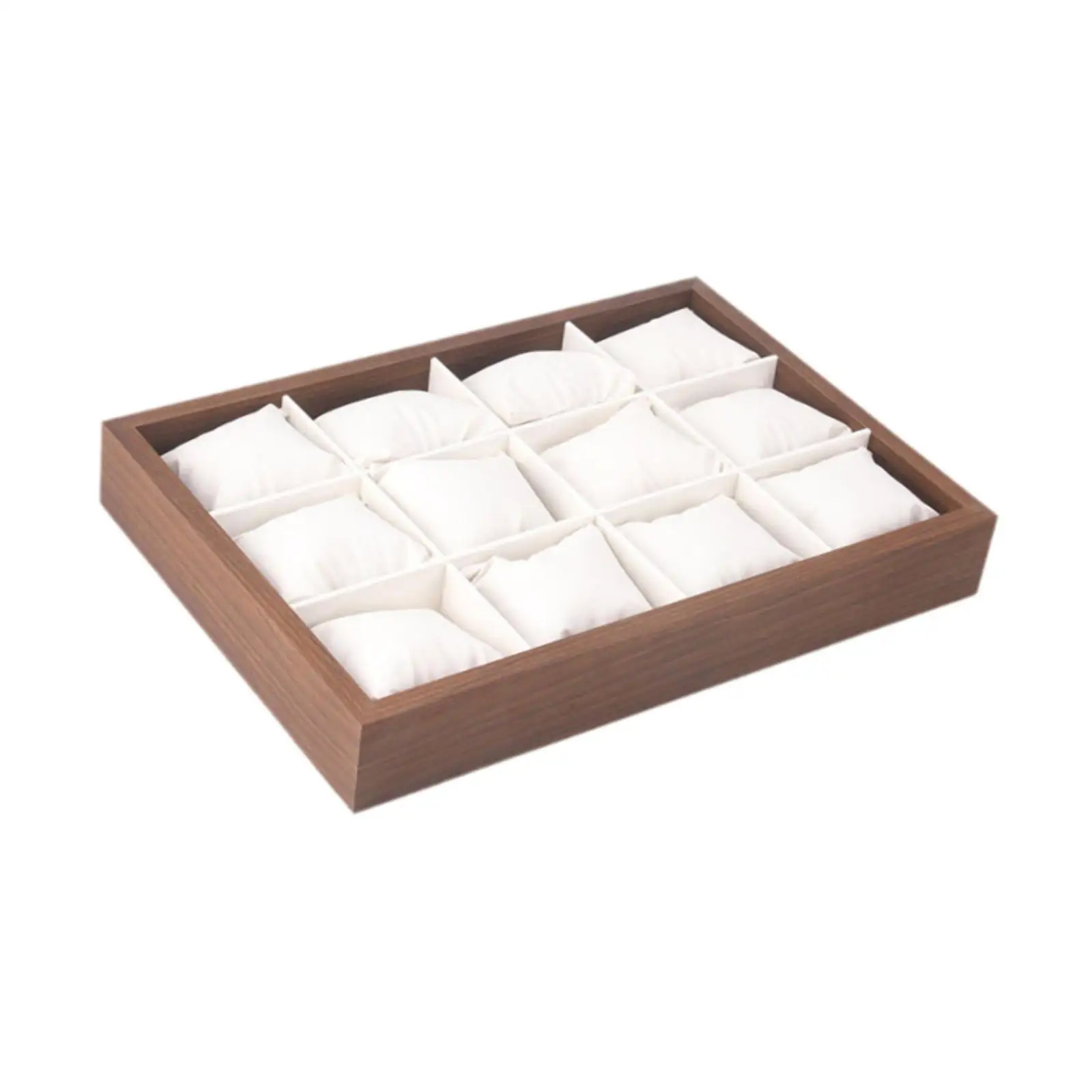 12 Compartment Watch Bracelet Tray Box Sturdy Versatile Watch Display Holder