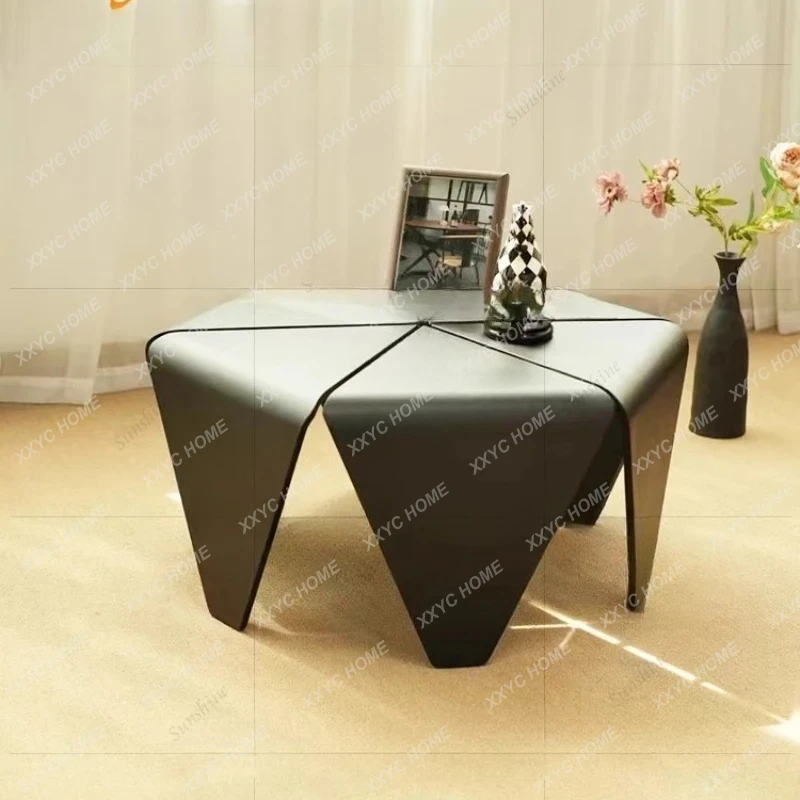 LMinimalist Classic Coffee Table Bold Stylish Design Modern Coffee Table Plush Smooth  Living Room Furniture