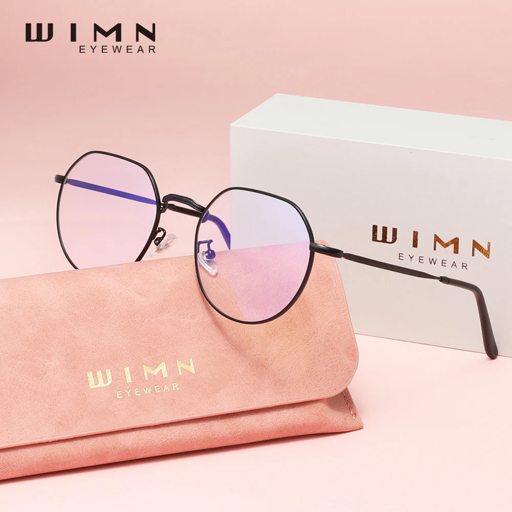 

WIMN Round Blue Light Blocking Glasses for Women Transparent Lens Men Anti-Blue Ray Computer Game Glasses Eyewear