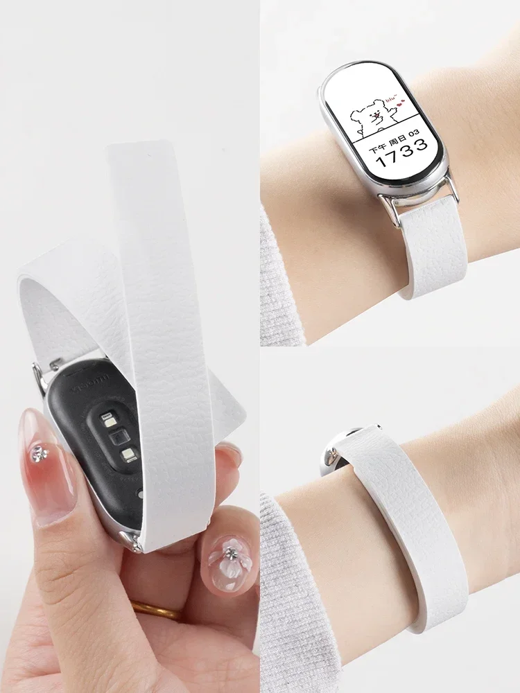 حزام حلقة من السيليكون لـ Xiaomi Mi Band 10 9 8 سوار مغناطيسي قابل للاستبدال معصمه Correa لـ Xiaomi Band 10 سوار ساعة رياضي #5