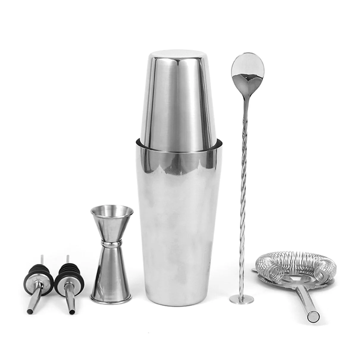 

Cocktail Shaker Set with Cocktail Recipe, Bartending Kit Bar Tools Accessories Pourer Muddler Jigger