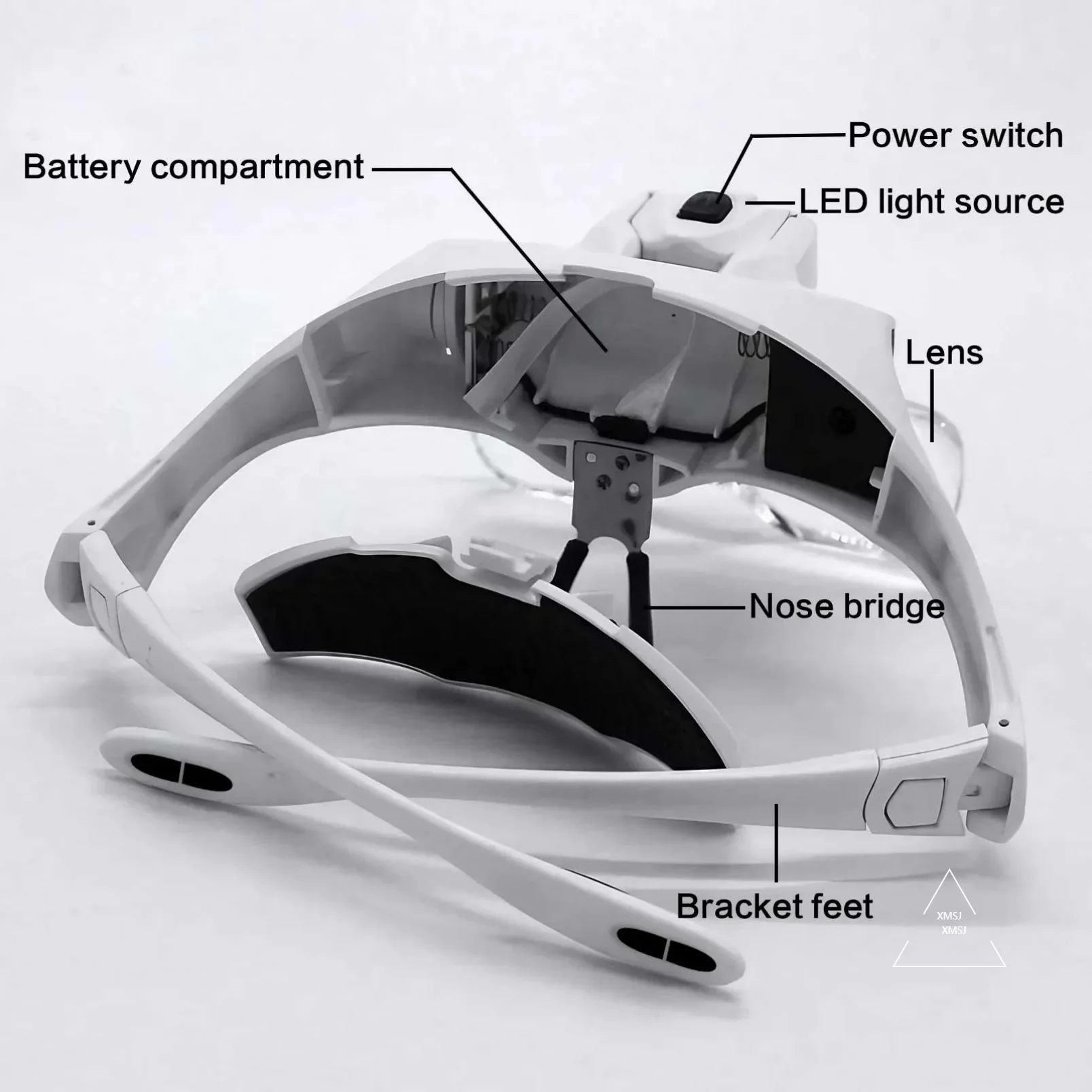 Magnifying Glasses LED Light Lamp Head Loupe Jeweler Headband Magnifier Eye Glasses Optical Glass Tool Repair Reading Magnifier