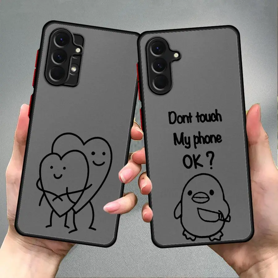 Funda trasera de teléfono con arte interesante de dibujos animados para Samsung Galaxy A14 A50 A15 A16 A12 A17 Note 20 Ultra 10+ 9 8 A30 A70 A06 A13