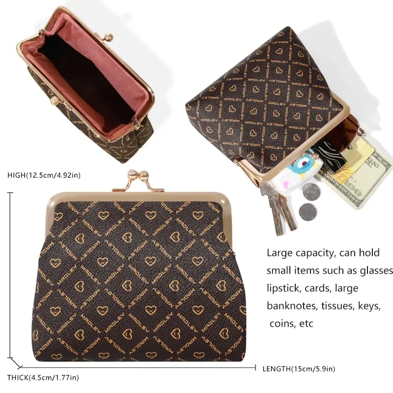 

Vintage Coin Purse Women's Short Wallet Buckle Style Coin Purse Coin Bag Coin Pouch Jewelry Bag Jewelry Bag