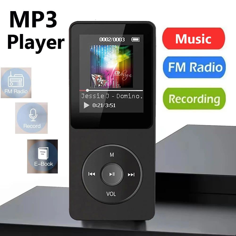 เครื่องเล่น MP3 MP4 พกพา เครื่องเล่นเพลงบลูทูธ บันทึกเสียง รองรับวิทยุ FM อ่านอีบุ๊ก รองรับการ์ด TF 32G/64G