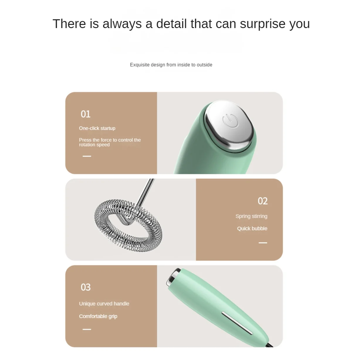 رغوة الحليب الكهربائية لصانع رغوة القهوة المحمولة - مضرب البيض الكهربائي المحمول مع حامل B