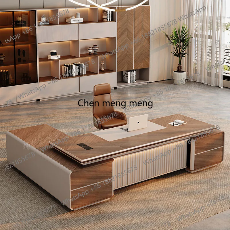 

Modern European Office Desk Wooden Decoration Luxury Aesthetic Modern Office Desk Display Design Ufficio Commercial Furniture