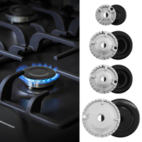 4Pcs Cooker Hat Set Metal Cooktop Burner Cap and Burner Head Replacement Kit Gas Stove Burner Caps for Most Gas Stove Burners