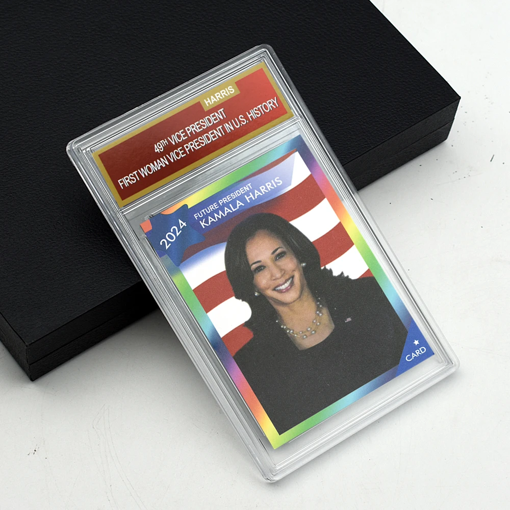 

2024 Future President Kamala Harris Plastic Card Creative DIY with Case First Woman Vice US President in History Fans Gift