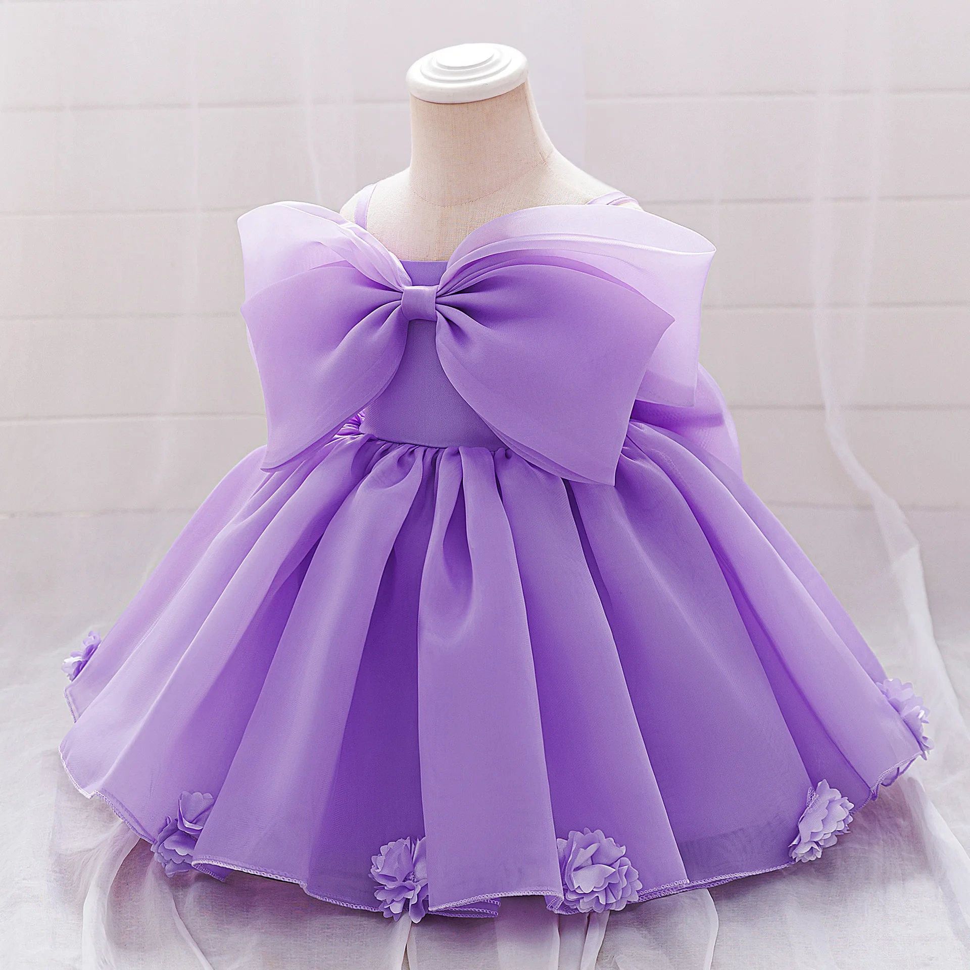 0-3Years Party Baptism Baby Girl Dress Toddler Flower Wedding Bridesmaids Dress for Girls Elegant 1st Birthday Prom Costumes