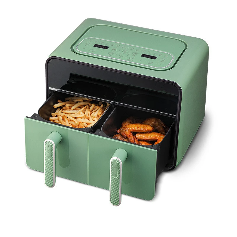 

Air Fryer Multifunctional Automatic Household Double Warehouse Large Capacity Transparent French Fry Machine Visual Electric