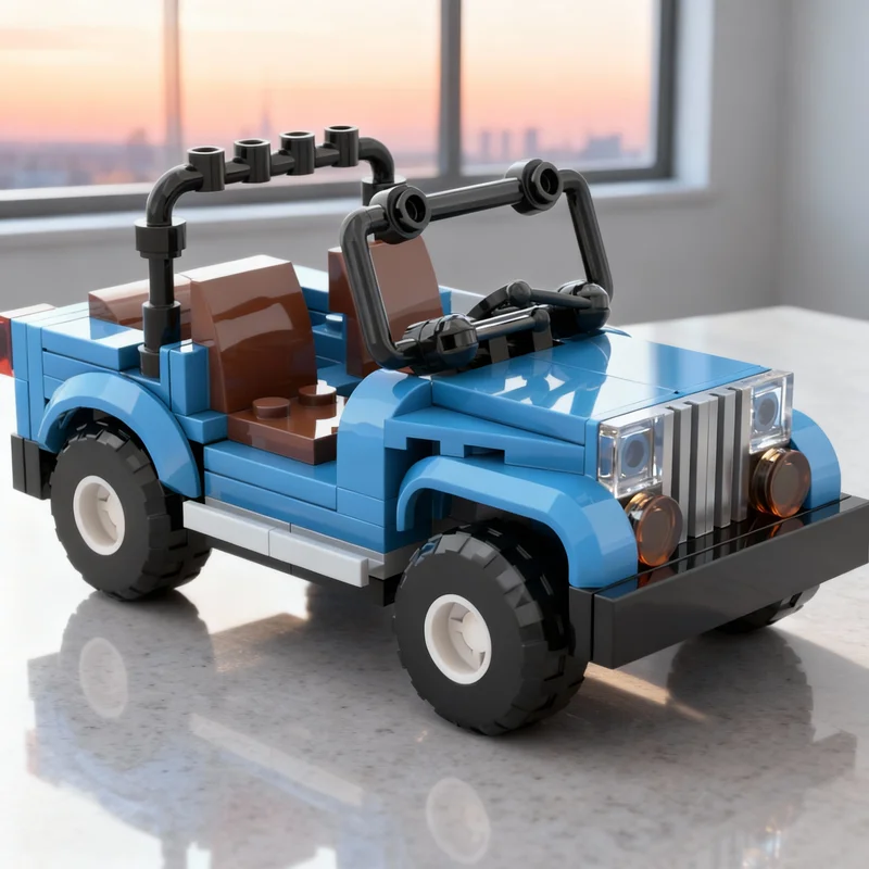 

118pcs MOC Jeepped Back To The Futur City Model Building Blocks DIY Gift Creative Collectible Display Decor Premium Adult Kids