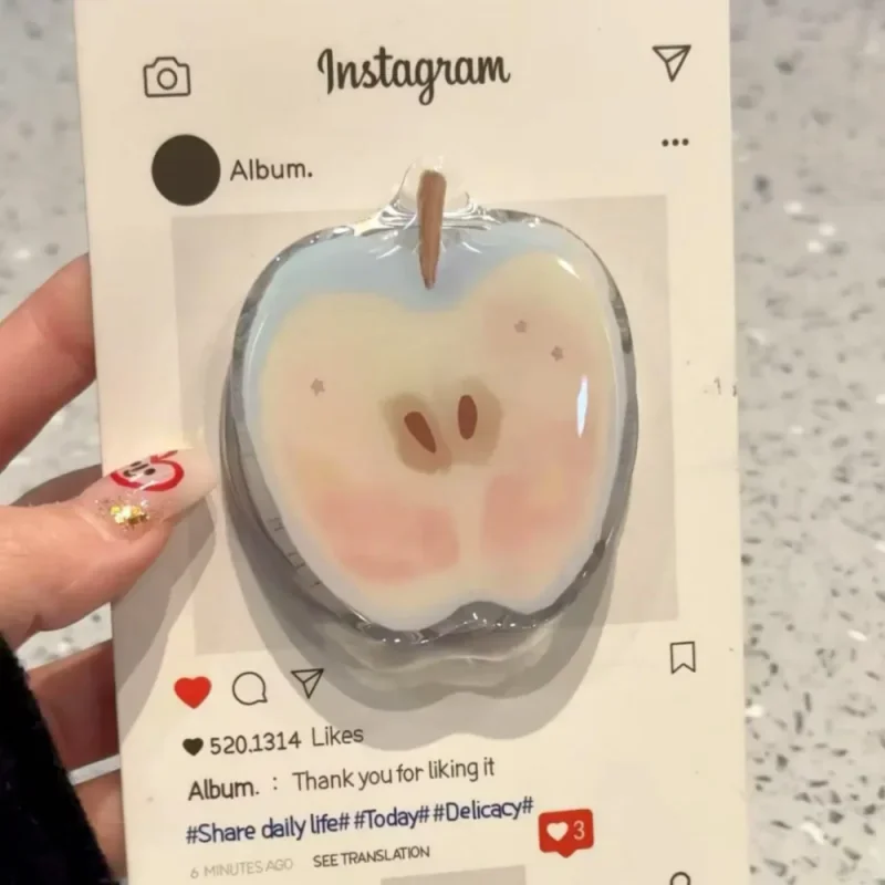 

Корейский магнитный держатель с милым мультяшным яблоком Griptok Grip Tok, держатель для телефона, подставка для IPhone 17 16, для Pad Magsafe Smart Tok