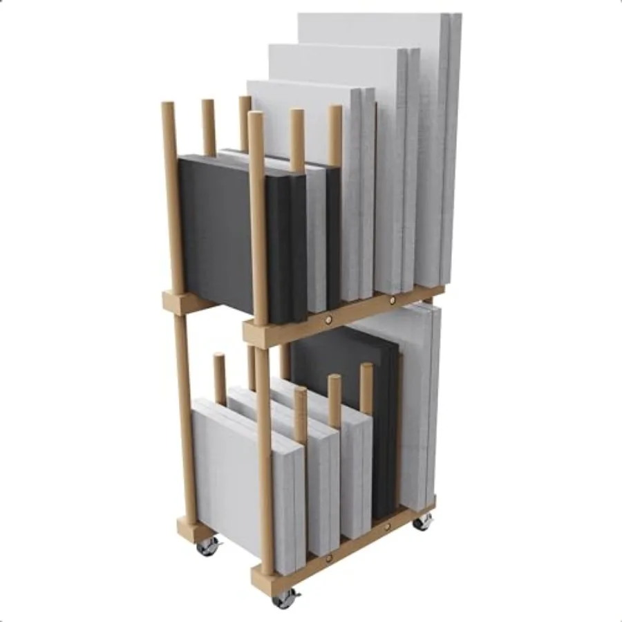 Art Storage Rack, Art Canvas Storage, Art Drying Rack, Canvas Boards Rack Art Storage with Handle and Caster Wheels for Drawing