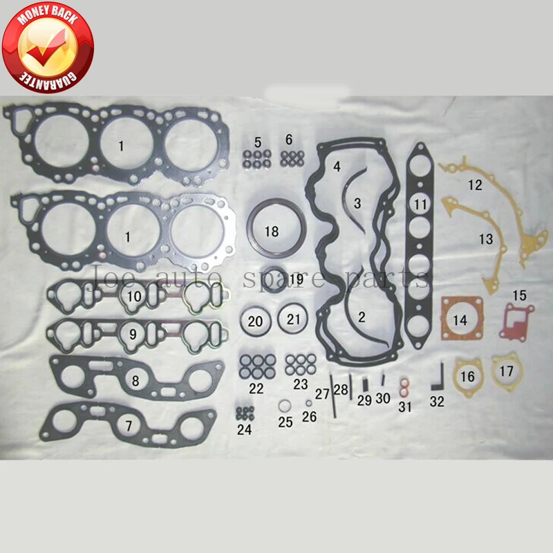 VG30E J30 Engine Full gasket set kit for Nissan Navara D21 Maxima Pathfinder 300 ZX 3.0L 2960cc 1984-1996 50179200 10101-85E25