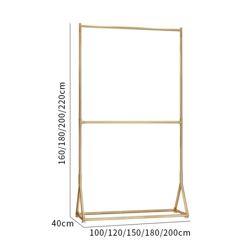 Custom. Double Layer Clothes Rack Suit Cheongsam Floor Photography Shop Clothing Shelf Children's Clothing Shelf Clothing Store