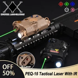 Tactical Airsoft Wadsn PEQ-15 LA-5 Red Dot Green Blue Indicator With IR While LED Light Fit 20MM Rail Hunting Weapon Scout Laser