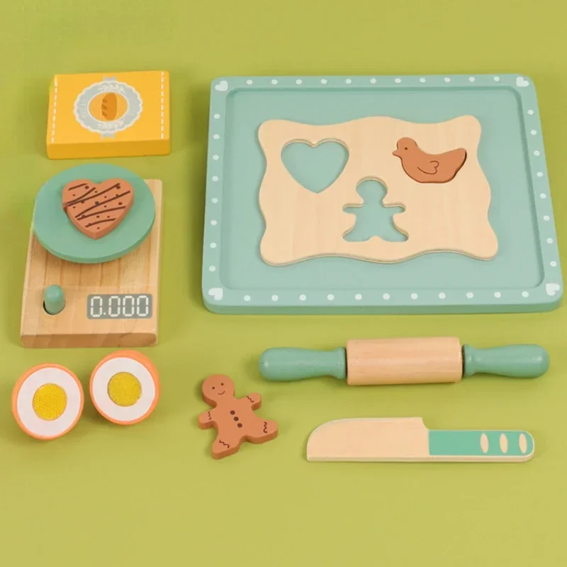 Jouets de cuisine en bois pour enfants, ensemble de jeu Pop-Up To84, éducation précoce interactive, jeu de simulation Montessori, tout-petits, Noël, 9 pièces