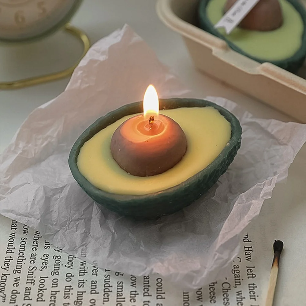 

Avocado Aroma Small Ornament Fragrance Wax Candle Handmade Candle Gift Fragrance DIY Room Decor Tools Accessories Ornaments