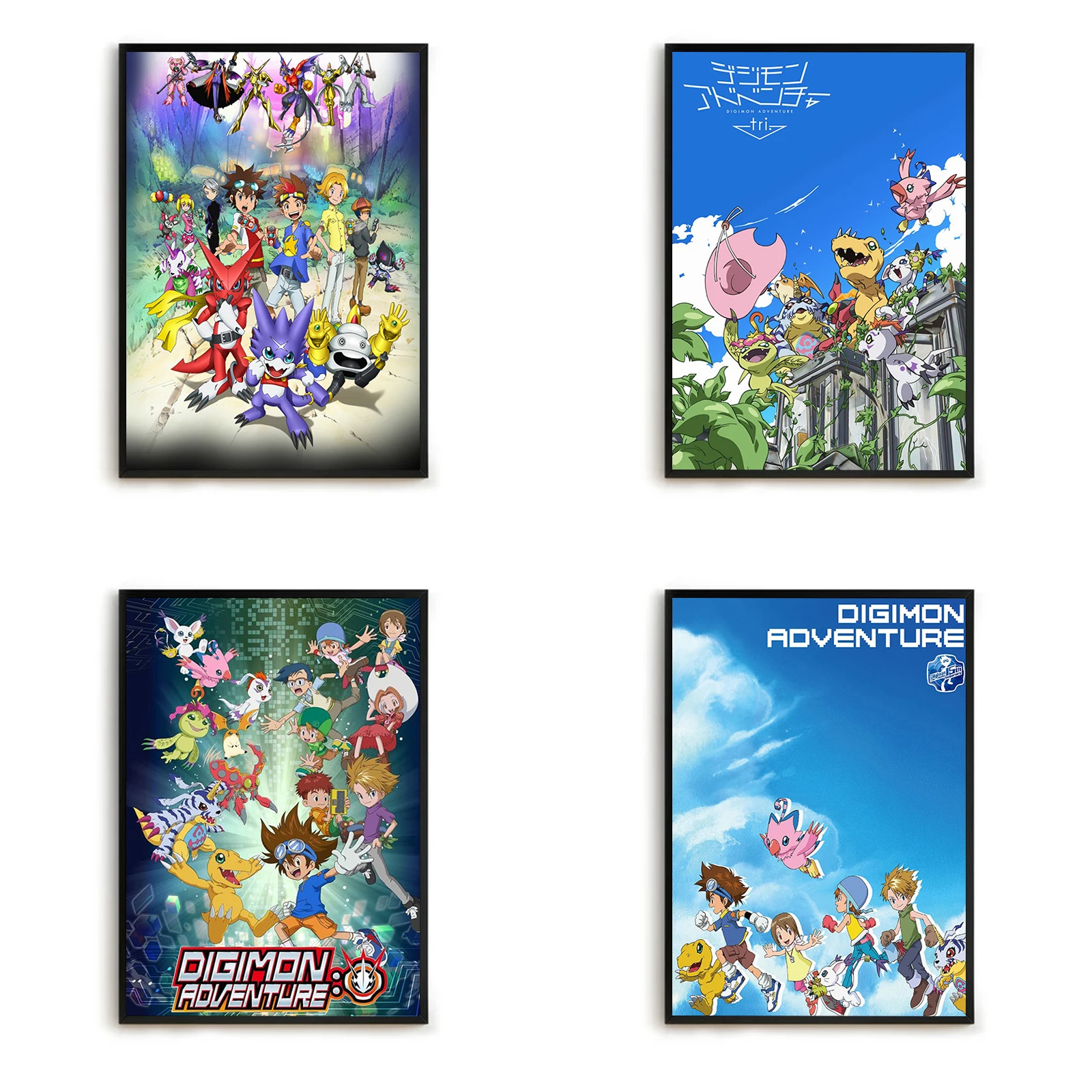 Popular Anime Digimon Poster Canvas Wall Art Mural Home Decor Decorative Paintings Room Decoration Painting Decorations Pictures