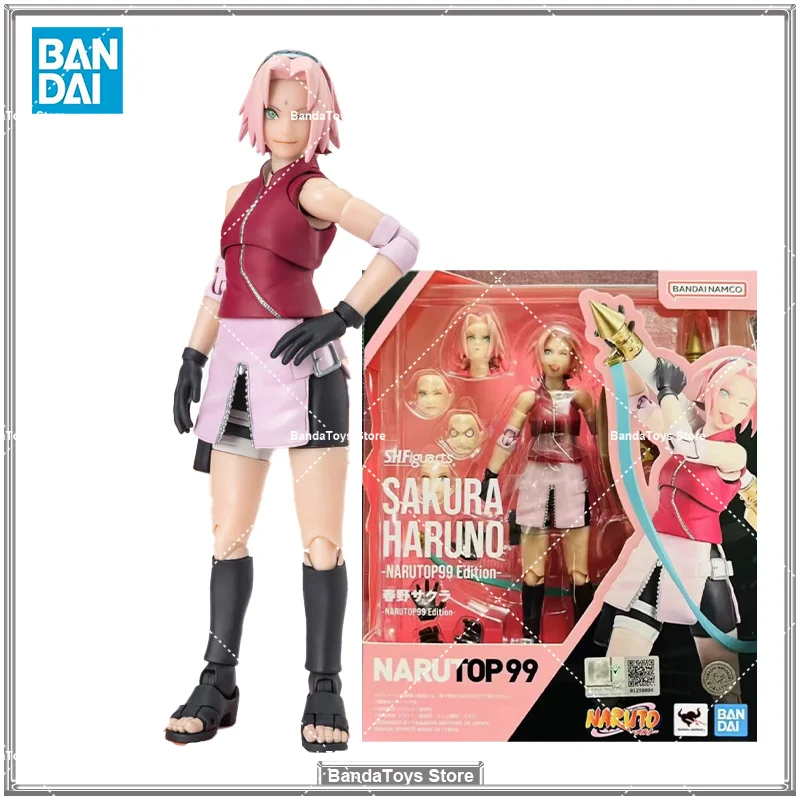 In Stock Original Bandai S.H.Figuarts SHF Naruto Haruno Sakura NARUTOP99 Anime Action Collection Figures Model Toys