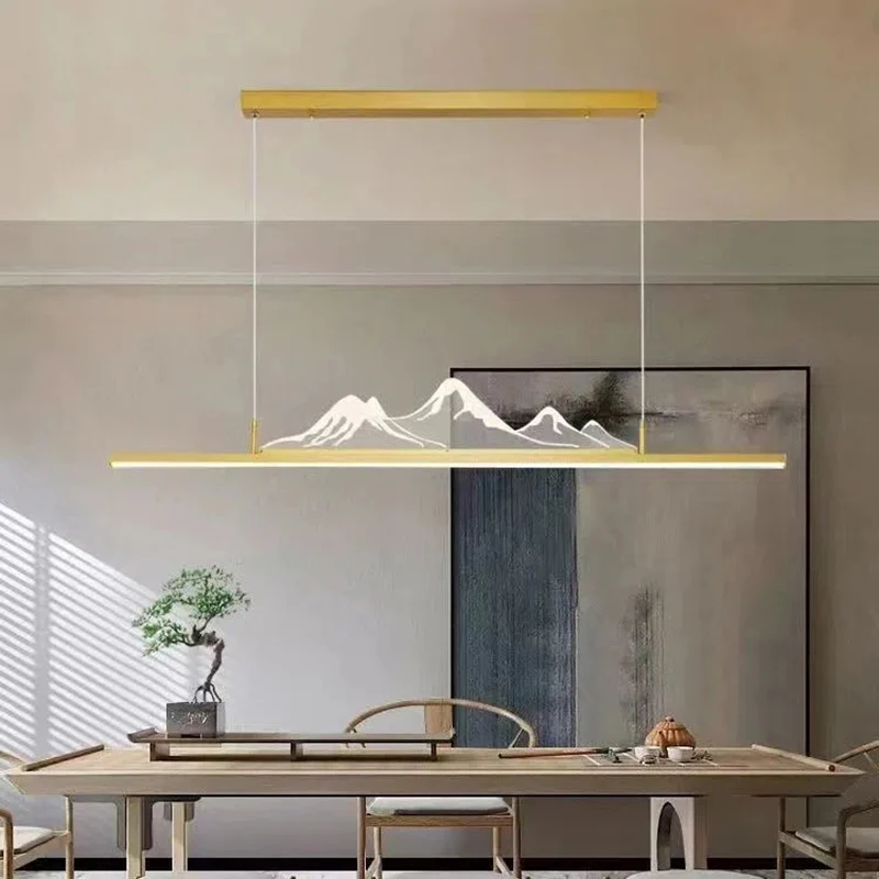 Modern LED Pendant Lights Parlor Dining Room Bedrooms Kitchen Fixtures  Acrylic Lighting Mountain Lustre Home Deocr