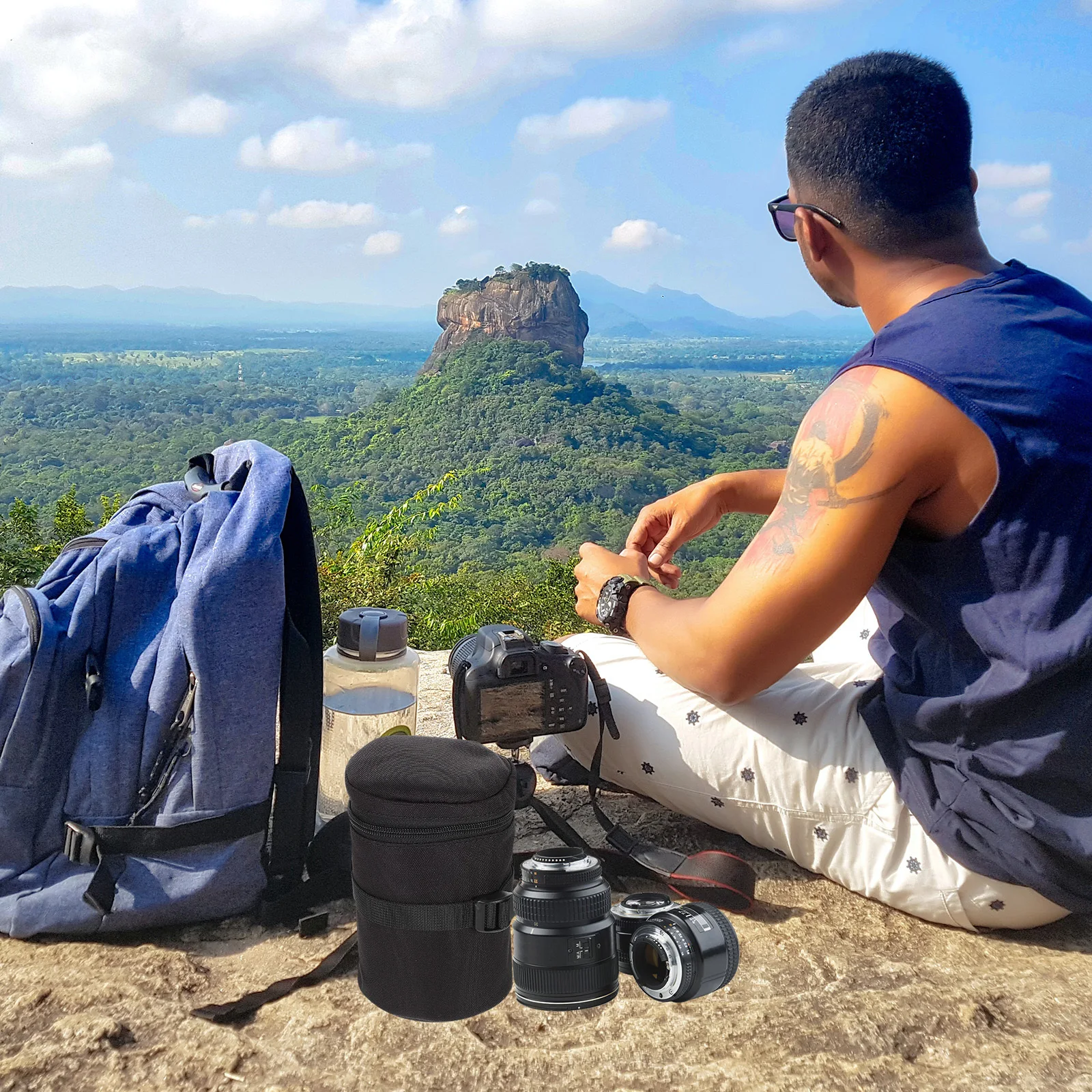 

Highquality Camera Lens Holder Stylish Portable Shockproof Storage Pouch for Photographer Use Camera Lens Case