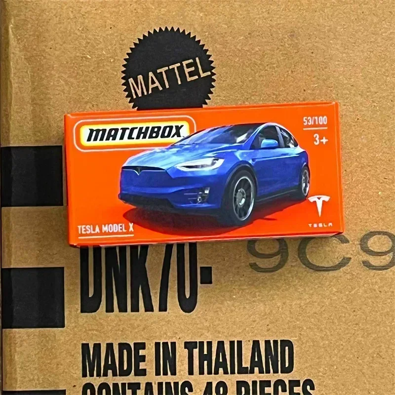 Original Matchbox Car Alloy 1:64 Diecast New Tesla Colol Box 70th Anniversary Model Engineering Vehicle Toys for Boys Collector