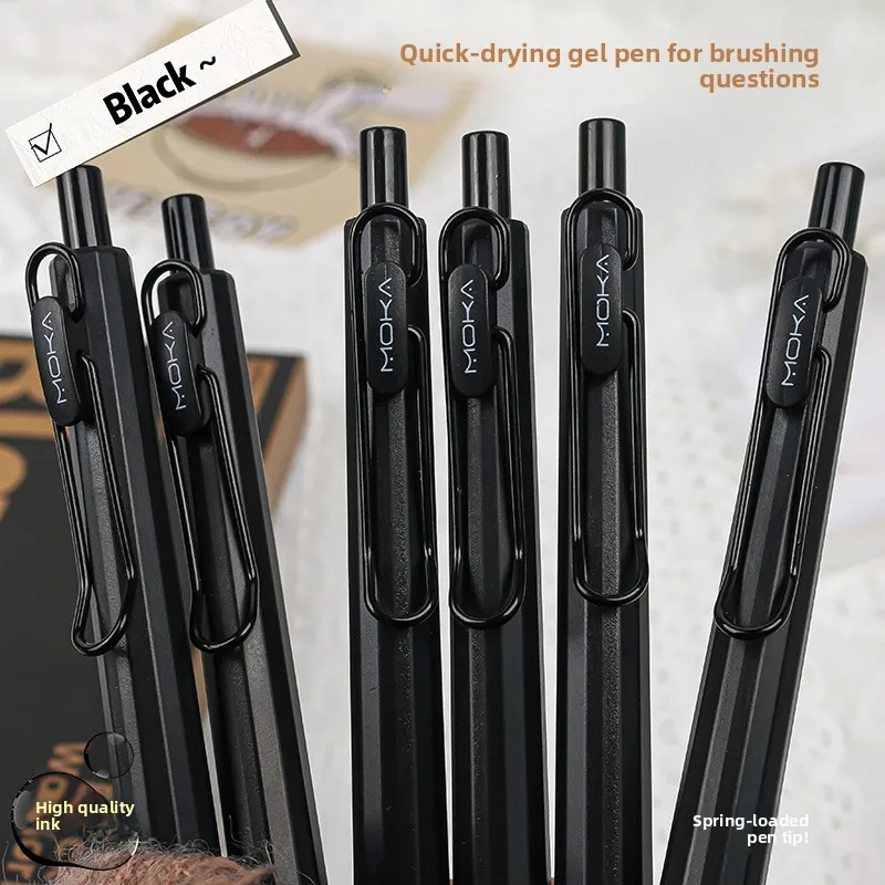 Kreativer Druckstift, Signaturstift, schwarzer Stift, Studentenbedarf, schnell trocknender Stift, Schreibwaren – Detail 5
