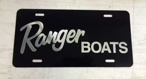 Ranger Boats LOGO Car Tag Etched on Aluminum License Plate Aluminum