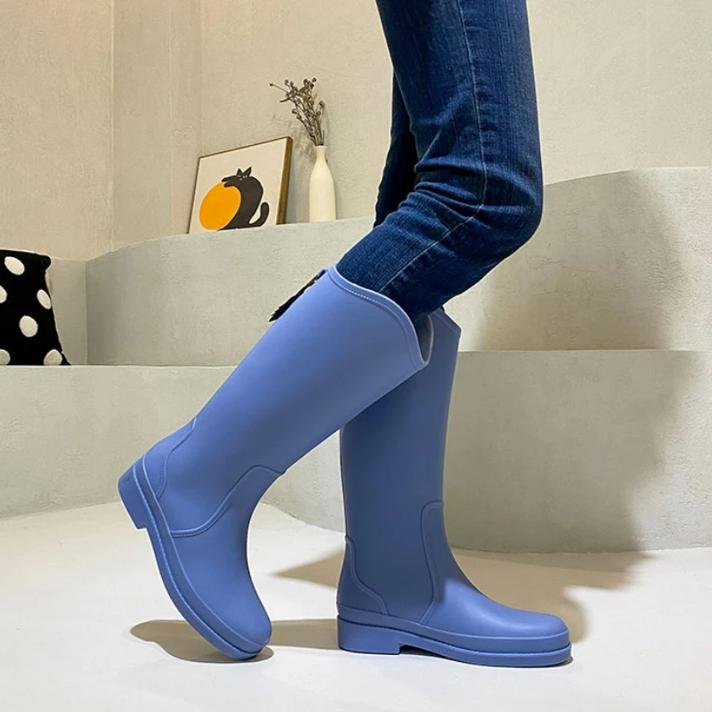 High Rain Boots Women Fashion Waterproof Insulated Rubber Shoes Woman Garden Working Galoshes Thigh High Boots Zapatos Mujer