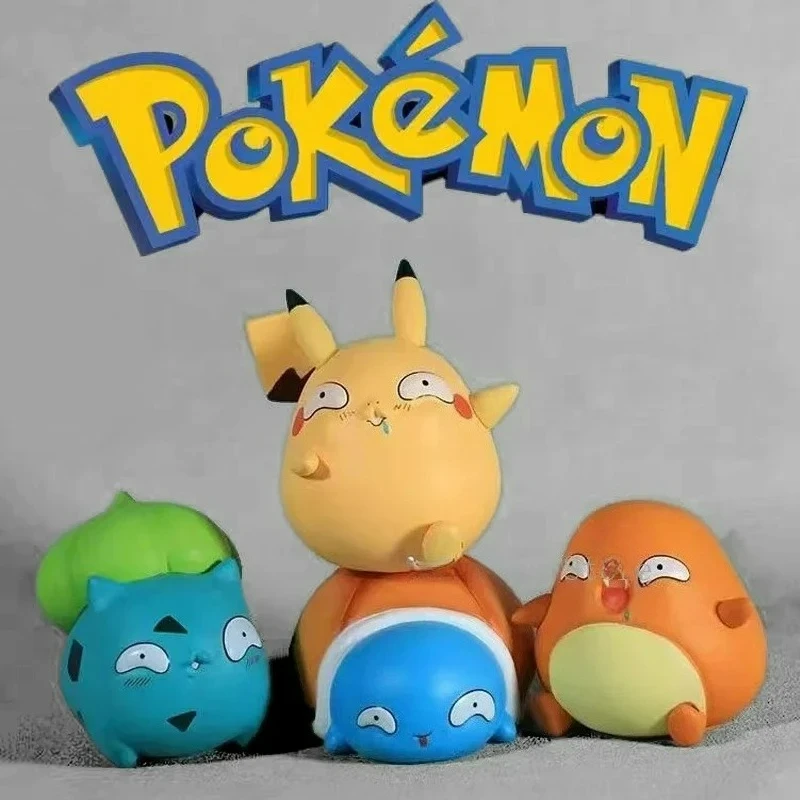 7-センチメートル-314-インチポケモン愚か者愚か者笑顔ピカチュウかわいいフィギュア車の装飾コレクションモデルおもちゃ