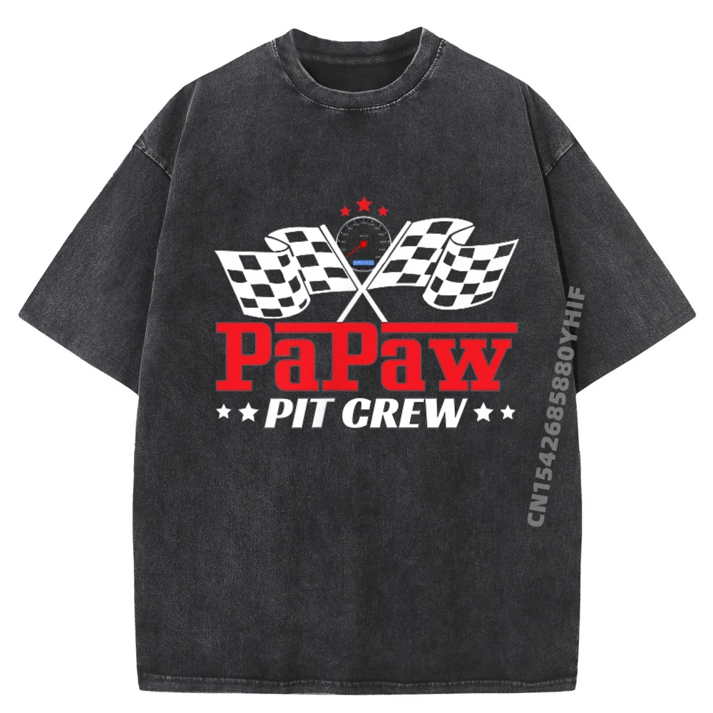 

Papaw Pit Crew Race Car Racing Grandfather Theme Party Графические футболки Мужские хлопковые весенние стираные топы Подарки для мужчин с принтом