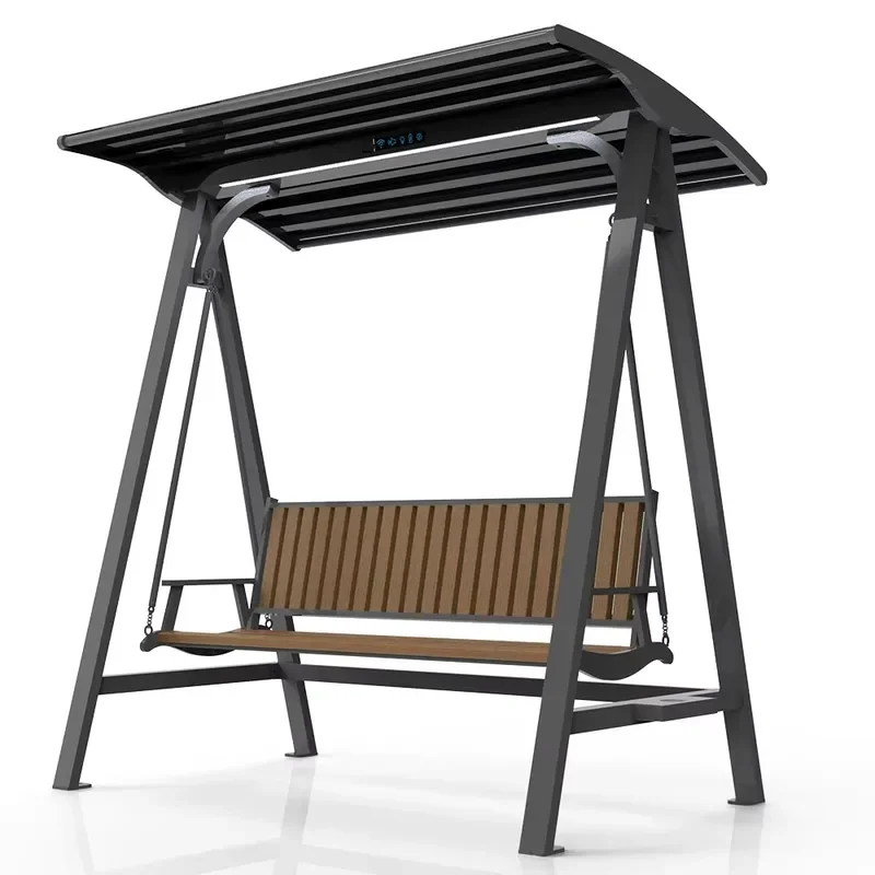 New Style Outdoor Benches Furniture Smart Solar Powered Park Garden Beach Bench Customized for You Only