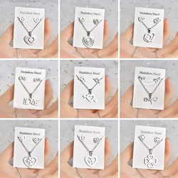 2023 New Stainless Steel Fashion Vintage Earrings Pendant Hip Hop Versatile Set Jewelry Gift Wholesale