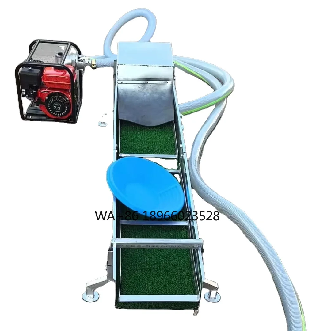 

Portable Alluvial Gold Sluice Box Automatic Powered Separation Equipment Gold Panning Chute