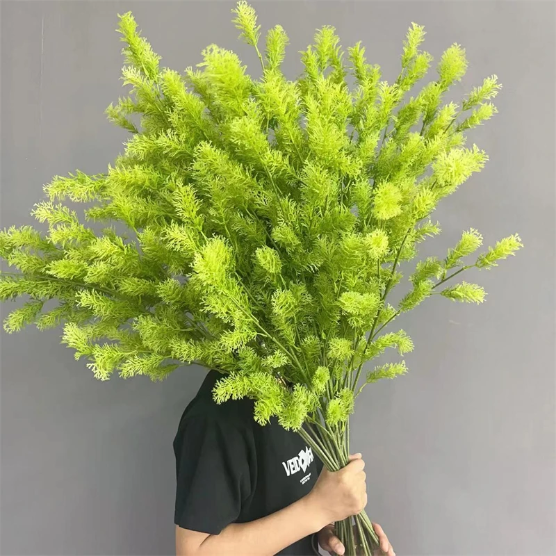 

Simulation Reed Grass Simulation Plant Small Fat Pine Cone Green 20 Branches Wholesale Indoor Plastic Outdoor Decoration