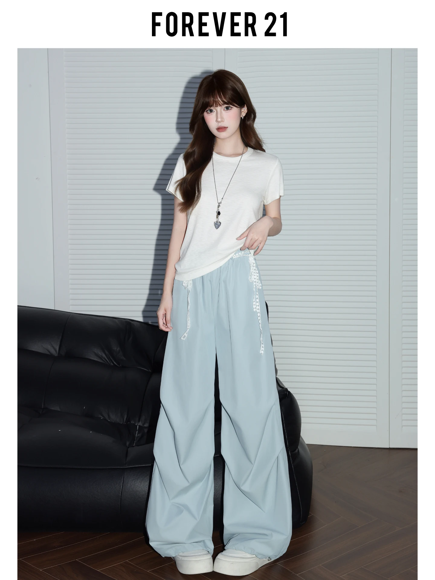 Pantalones Cargo de Cintura Alta Forever 21 para Mujer, Pantalones Casuales de Pierna Ancha, Secado Rápido, Moda Urbana, Verano 2026