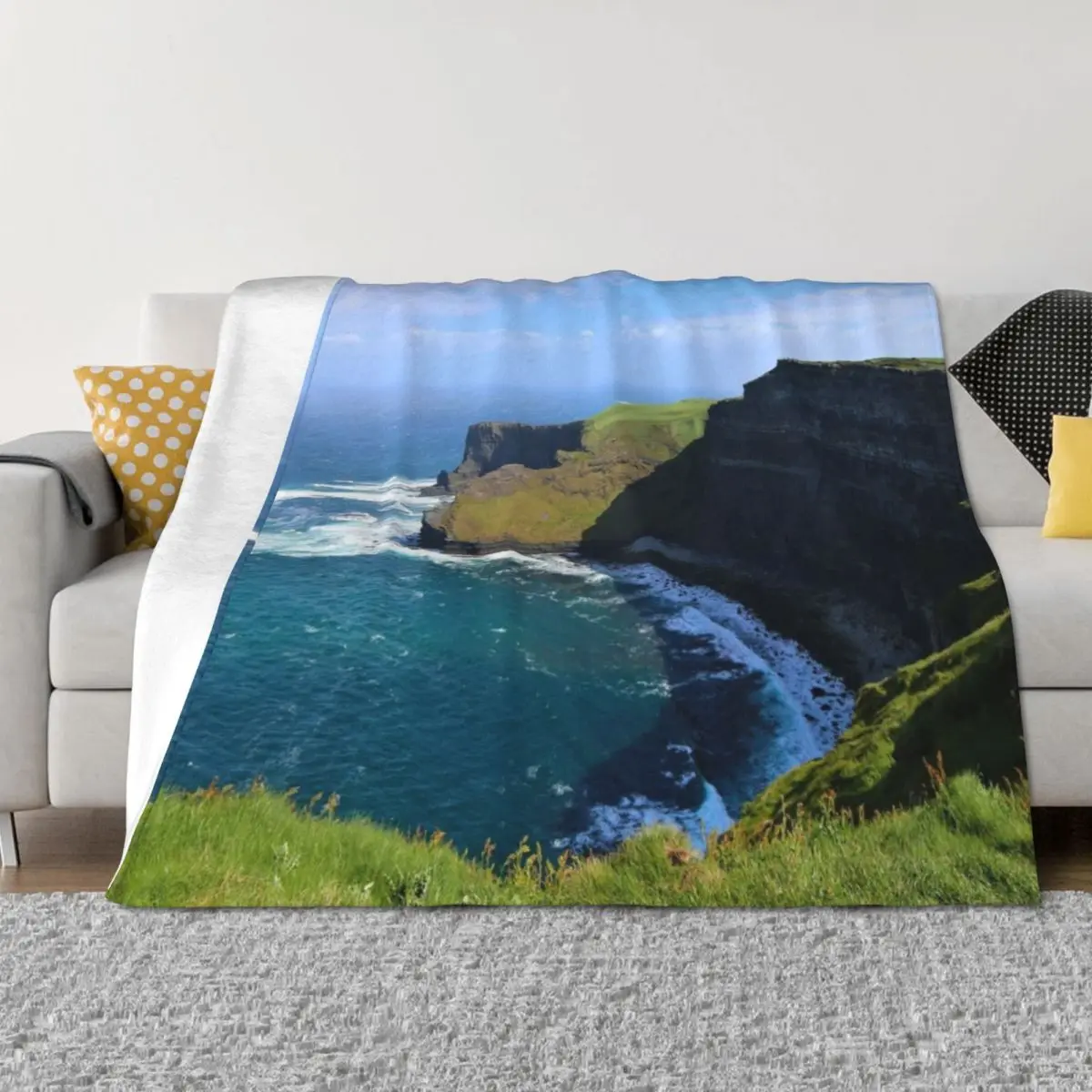 

More Moher Cliffs Throw Blanket Thins cosplay anime Sofa Throw warm winter Blankets