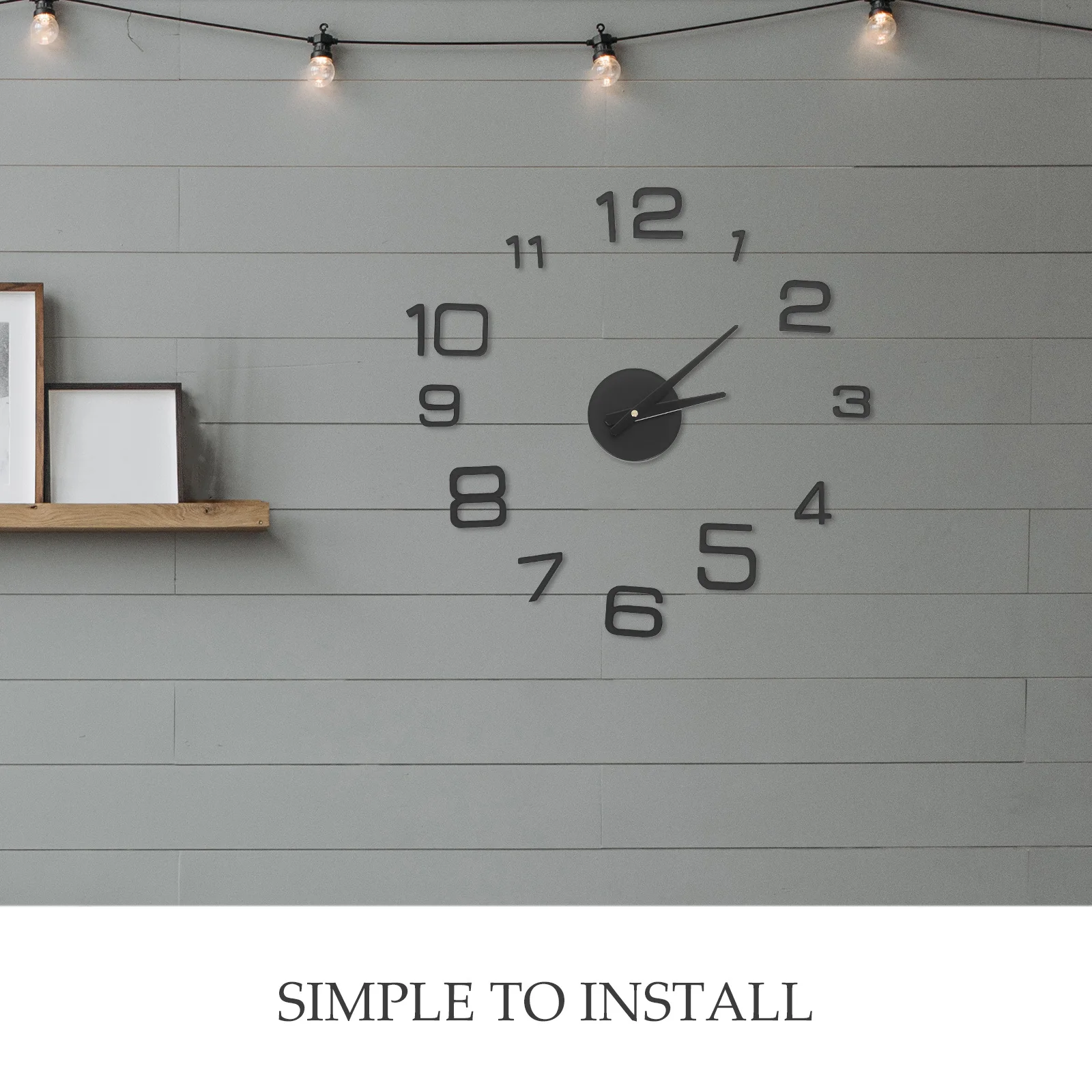 

1 Set Large 3D Acrylic Frameless Wall For Living Room Diy Stick On Silent Decorative Hanging Clock Home Office Bedroom Modern