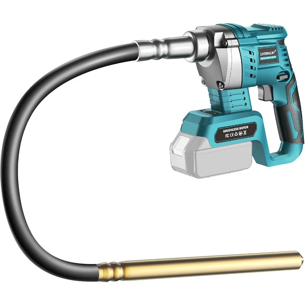 Herramienta vibratoria de hormigón portátil Compatible con batería Makita de 18 V (sin batería), Vibra de hormigón eléctrica inalámbrica de 600 W