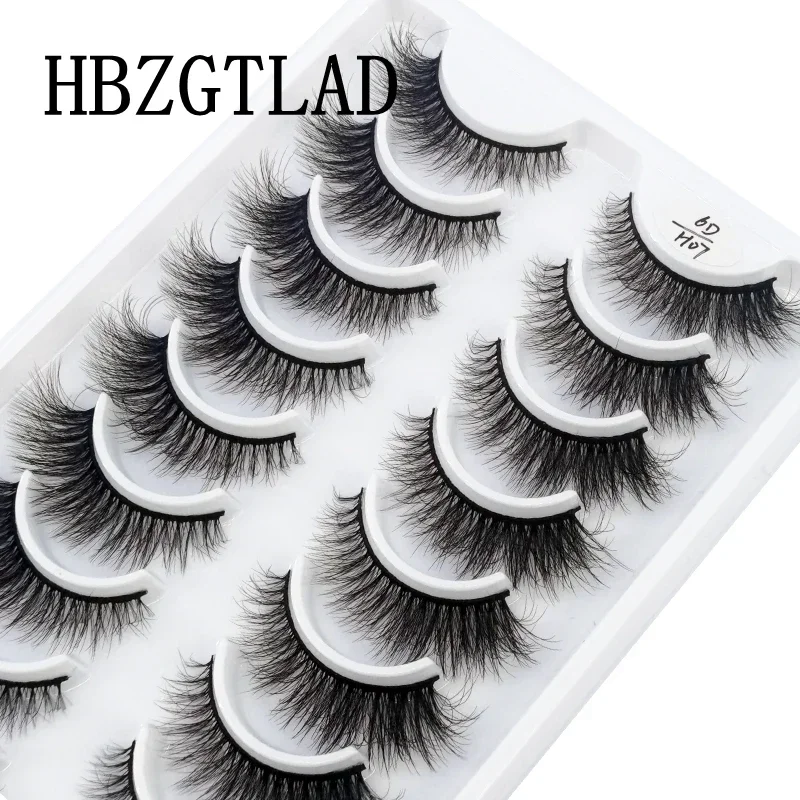 5D 10 Paar Künstliche Wimpern Faux Mink Wimpern Flauschig Weich Voluminös Natürliche Wimpern Kreuzwimpern Wiederverwendbare Make-up-Wimpern