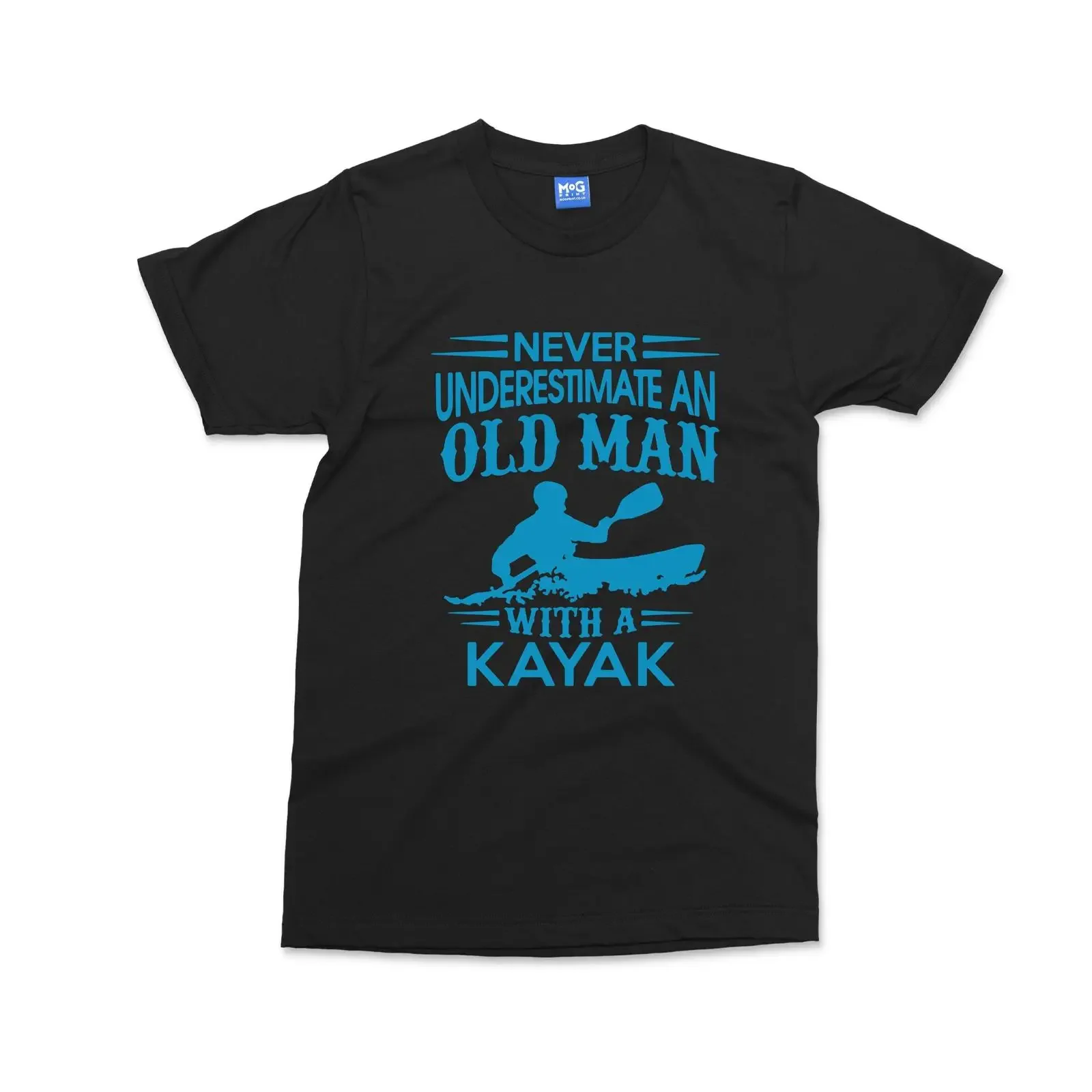 Never Underestimate An Old Man With A Kayak Funny T Shirt Men's Kayaking s Dad Grandad Father's Day Birthday Outdoor vintage